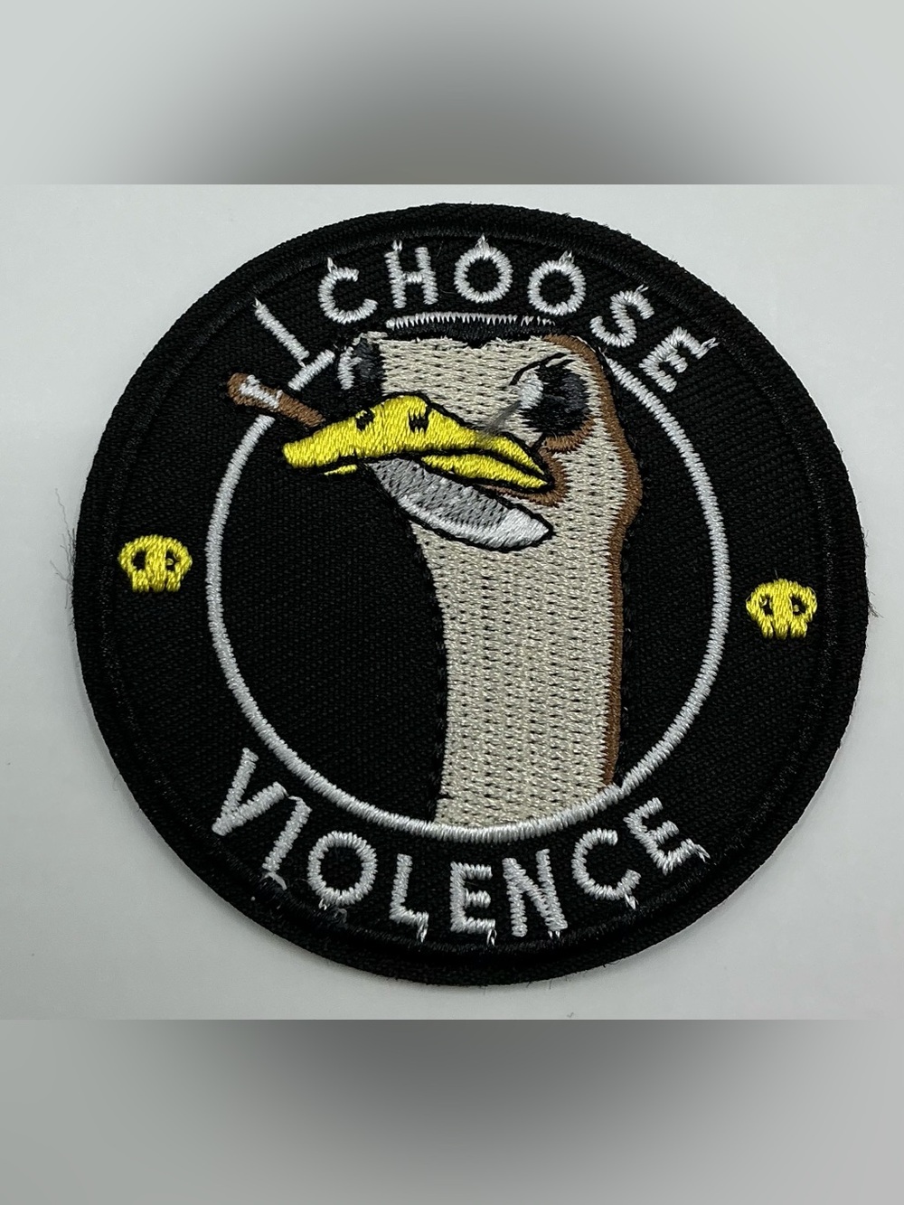 IRON OR SEW ON PATCH GOOSE I CHOOSE VIOLENCE NWOT